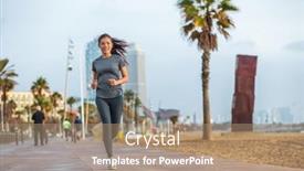  Presentation with ethnicity - Audience pleasing slide set consisting of runner-on-morning-jog-running backdrop and a coral colored foreground