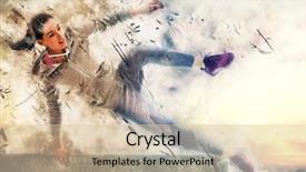  Presentation with athlete track or running track - Audience pleasing theme consisting of runner stamina - athletic young woman running backdrop and a  colored foreground