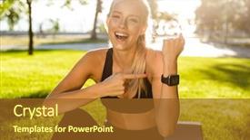  Presentation with hunting conceptual outdoor sports - Audience pleasing slide deck consisting of runner stamina - image of cute cheerful young backdrop and a tawny brown colored foreground