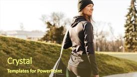  Presentation with black girl - Audience pleasing presentation theme consisting of runner stamina - photo of joyous athletic girl backdrop and a  colored foreground