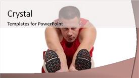  Presentation with runner - PPT theme featuring runner stretching background and a light gray colored foreground