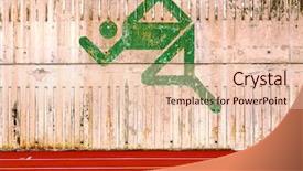  Presentation with finish line - Slides consisting of runners finish line - running track and a logo background and a lemonade colored foreground