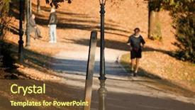  Presentation with active seniors senior e - Amazing presentation having running alone - active senior jogging backdrop and a  colored foreground