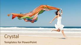  Presentation with running - PPT layouts featuring running and holding a color background and a lemonade colored foreground