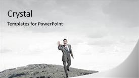  Presentation with running - Slide set enhanced with running and tryinhg to catch background and a light gray colored foreground