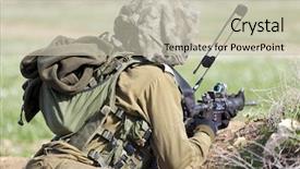  Presentation with defense - Presentation featuring running corce - israel defense forces - paratroopers background and a mint green colored foreground