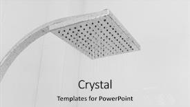  Presentation with water - Presentation design having running from a shower head background and a  colored foreground