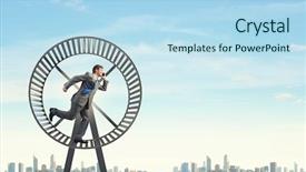  Presentation with ship wheel anchor - PPT layouts with running in huge hamster wheel background and a  colored foreground