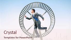  Presentation with wheel - Cool new slides with running in huge hamster wheel backdrop and a  colored foreground