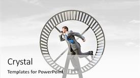  Presentation with indigenous medicine wheel - PPT theme enhanced with running in huge hamster wheel background and a  colored foreground