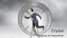 Presentation with ships wheel - Amazing presentation having running in huge hamster wheel backdrop and a light gray colored foreground