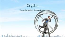  Presentation with tire and wheel - Audience pleasing slide deck consisting of running in huge hamster wheel backdrop and a  colored foreground