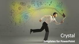  Presentation with doodle - Cool new PPT layouts with running late - business man in a rush backdrop and a gray colored foreground
