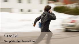  Presentation with motion graphics art abstract - Amazing PPT theme having running late - motion blur abstract backdrop and a  colored foreground