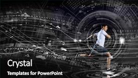  Presentation with sleep digital media - Audience pleasing slides consisting of running man against digital media backdrop and a black colored foreground