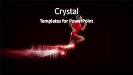  Presentation with sport - Theme with running man in red sport background and a black colored foreground