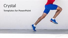  Presentation with athlete - Amazing theme having running man runner training doing backdrop and a white colored foreground