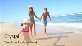  Presentation with fun - Audience pleasing slide deck consisting of running on a sandy beach backdrop and a lemonade colored foreground