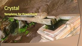  Presentation with blessed - Cool new slides with running out from water spout backdrop and a tawny brown colored foreground