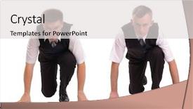  Presentation with rat - Audience pleasing PPT theme consisting of running prize - two businessmen lined up backdrop and a light gray colored foreground
