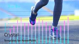  Presentation with movement - Cool new PPT theme with running schedule concept sports woman backdrop and a teal colored foreground