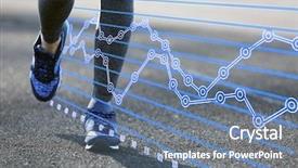  Presentation with sports - Amazing presentation design having running schedule concept sports woman backdrop and a ocean colored foreground