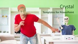  Presentation with deliver - Colorful slide deck enhanced with  backdrop and a  colored foreground