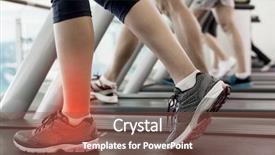  Presentation with ankle - Presentation theme featuring sports clubs - digital composite of highlighted ankle background and a violet colored foreground