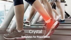  Presentation with ankle - Cool new slide deck with skeleton sport - digital composite of highlighted ankle backdrop and a violet colored foreground