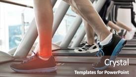  Presentation with ankle - PPT theme with skeleton sport - digital composite of highlighted ankle background and a violet colored foreground