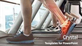 Presentation with treadmill - Cool new theme with skeleton sport - digital composite of highlighted bones backdrop and a tawny brown colored foreground