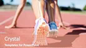  Presentation with skeleton bones - Slide set featuring skeleton sport - digital composite of highlighted bones background and a coral colored foreground