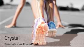  Presentation with skeleton bones - Colorful theme enhanced with skeleton sport - digital composite of highlighted bones backdrop and a coral colored foreground