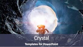  Presentation with galaxy - Colorful PPT layouts enhanced with running spaceman and galaxy mixed backdrop and a ocean colored foreground