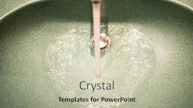  Presentation with water tap - Beautiful PPT layouts featuring running-tap-water-in-bathroom backdrop and a mint green colored foreground