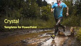  Presentation with athlete track or running track - Amazing slide set having running through the dirty puddle backdrop and a tawny brown colored foreground