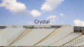  Presentation with running tracks - Slides consisting of running tracks and the empty stadium background and a light blue colored foreground