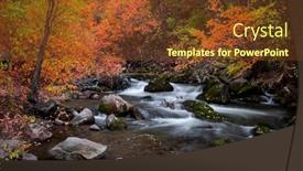  Presentation with running - Theme with running-water-at-big-cottonwood background and a tawny brown colored foreground