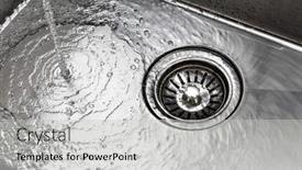  Presentation with stainless steel - Presentation enhanced with running-water-drains-down background and a  colored foreground