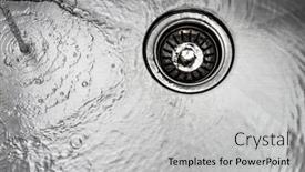  Presentation with stainless steel - PPT layouts having running-water-drains-down background and a  colored foreground