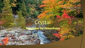 Presentation with fall foliage - PPT layouts having running-water-of-dead-river background and a tawny brown colored foreground