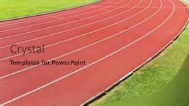  Presentation with way - Slide set consisting of running-way background and a coral colored foreground