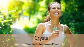  Presentation with weight loss - Beautiful PPT layouts featuring running woman female runner jogging backdrop and a coral colored foreground