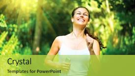  Presentation with health woman running female runner - Amazing theme having running woman female runner jogging backdrop and a yellow colored foreground