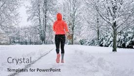  Presentation with female sport - Presentation enhanced with running-woman-girl-runner background and a lemonade colored foreground