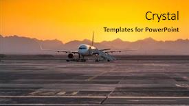  Presentation with airport runway - PPT layouts enhanced with runway at the airport background and a light gray colored foreground