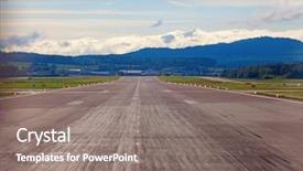 Presentation with airport runway - Beautiful PPT layouts featuring runway of the zurich international backdrop and a  colored foreground