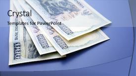  Presentation with bank indonesia - Beautiful PPT theme featuring rupiah - stock image of the bank backdrop and a  colored foreground