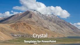  Presentation with village india - Slide set featuring rupshu valley in ladakh india background and a coral colored foreground