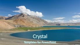  Presentation with ladakh - Beautiful theme featuring rupshu valley in ladakh india backdrop and a ocean colored foreground